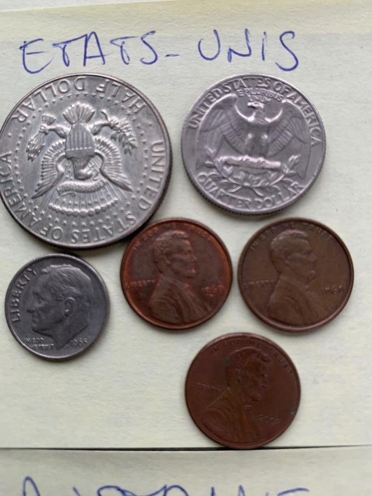 Devise AMERIQUES: 32 pièces + 1 billet: USA, CA, Mexique, .., Postzegels en Munten, Munten | Amerika, Losse munt, Ophalen of Verzenden