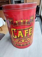 oude blikken koffiedoos "café", groot, Antiquités & Art, Curiosités & Brocante, Enlèvement ou Envoi