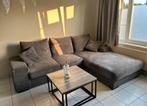 Grijze zetel met lounge, Ophalen, Zo goed als nieuw