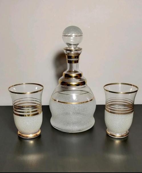 Art-déco karaf met glazen Booms glas, Antiek en Kunst, Antiek | Glaswerk en Kristal, Ophalen of Verzenden