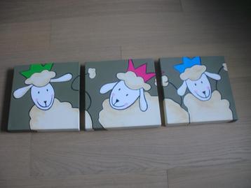 drieluik schilderij voor kinderkamer beschikbaar voor biedingen