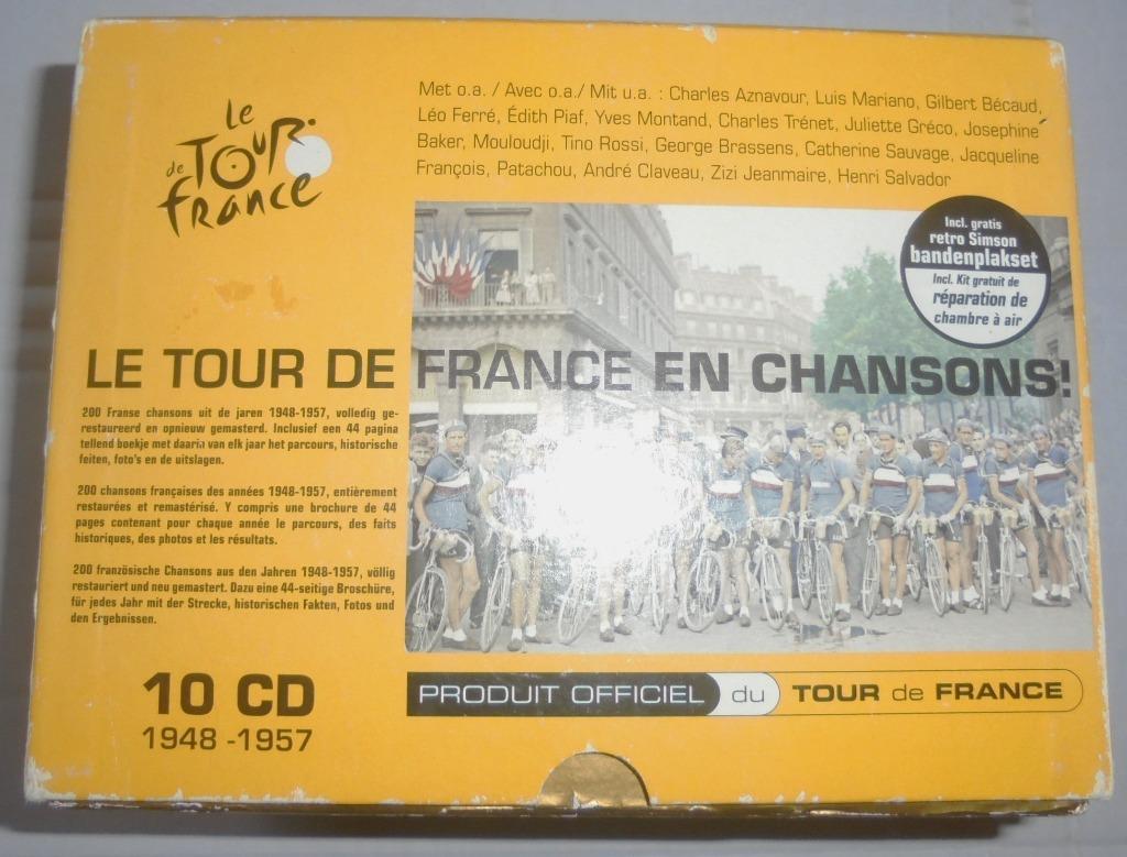 LE TOUR DE FRANCE EN CHANSONS + RETRO SIMSON BANDENPLAKSET/K, Ophalen of Verzenden, Gebruikt