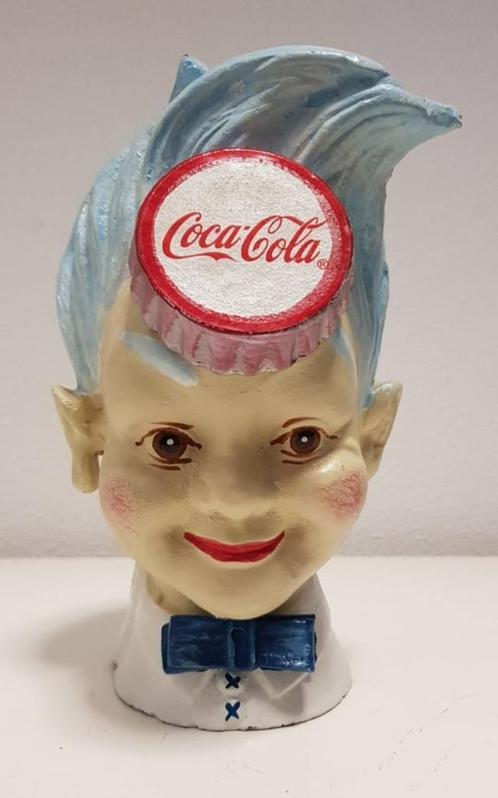 Coca cola boy zwaar gietijzer reclame spaarpot verzamel kado, Collections, Statues & Figurines, Comme neuf, Humain, Enlèvement ou Envoi