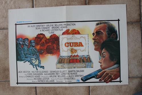 filmaffiche Sean Connery Cuba 1979 filmposter, Verzamelen, Posters, Zo goed als nieuw, Film en Tv, A1 t/m A3, Rechthoekig Liggend