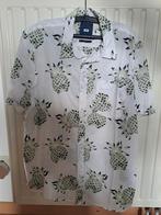Zomerhemd (WE) met korte mouwen, wit met ananasprint, maat L, Kleding | Heren, Overhemden, Ophalen, Zo goed als nieuw, Wit
