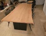 Eiken eettafel (fineer) voor 6-8 personen, Huis en Inrichting, Ophalen, Gebruikt, 100 tot 150 cm, Eikenhout