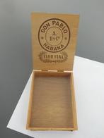 Ancienne boîte en bois  DON PABLO HABANA cigarillos ", Enlèvement ou Envoi