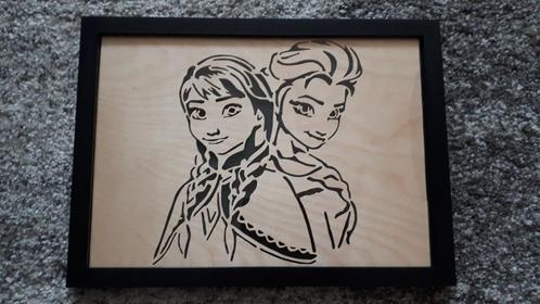 Zeer mooi Houtwerk van  Frozen . Volledig Handwerk !, Kinderen en Baby's, Kinderkamer | Inrichting en Decoratie, Nieuw, Wanddecoratie