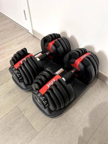 Zeuz verstelbare dumbbells 2x 24kg – als nieuw  beschikbaar voor biedingen