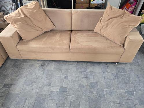 Prachtige velvet 2 x 3 zit HEEL GOEDE STAAT, Huis en Inrichting, Zetels | Zetels, Zo goed als nieuw, Rechte bank, Stof, Ophalen