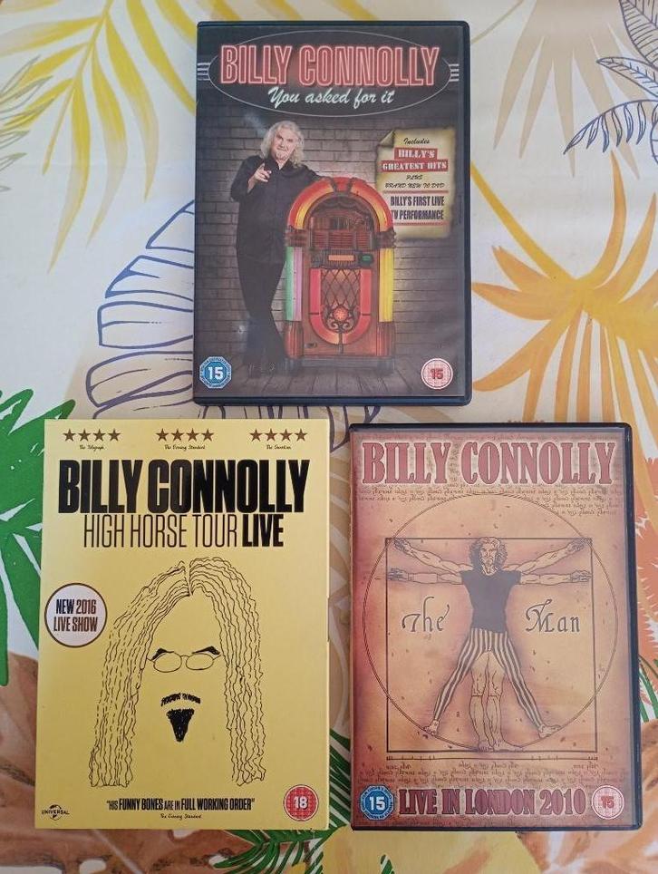 Billy Connolly - 3 DVD's, Cd's en Dvd's, Dvd's | Cabaret en Sketches, Gebruikt, Stand-up of Theatershow, Alle leeftijden, Ophalen