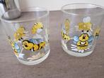 verschillende kinderglazen, SMURFEN, PRINSES, MICKEY, MAYA, Verzamelen, Ophalen of Verzenden, Zo goed als nieuw, Frisdrankglas