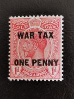 Gold Coast 1918 - opdruk WAR TAX  ONE PENNY, Postzegels en Munten, Ophalen of Verzenden