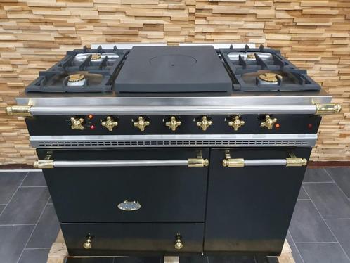 🔥Luxe Lacanche Fornuis 100cm zwart + messing Coupe de Fue, Elektronische apparatuur, Fornuizen, Zo goed als nieuw, Vrijstaand