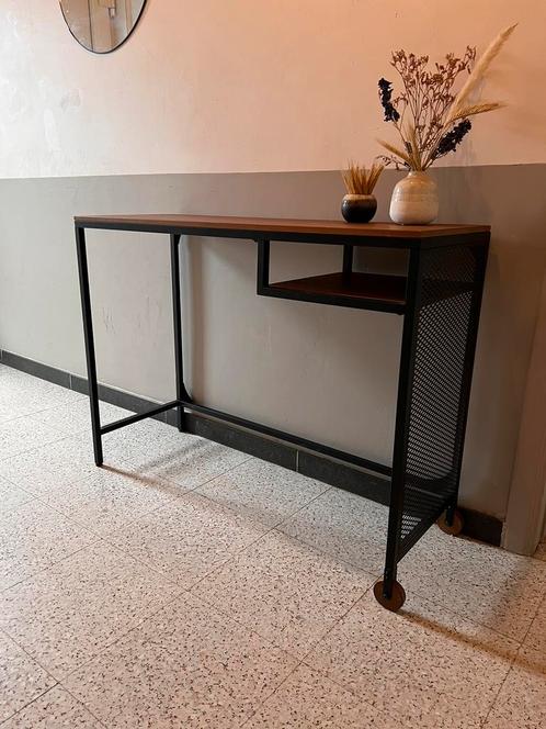 Bureau / muurtafel - industrieel bureautje, Huis en Inrichting, Tafels | Sidetables, 25 tot 50 cm, 50 tot 100 cm, Rechthoekig