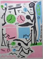 A.R. PENCK / SPACE OF THE EAGLE / KLEURLITHO / 100x69cm MONO, Enlèvement ou Envoi
