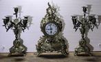 Pendule met kandelaars., Antiek en Kunst, Ophalen of Verzenden