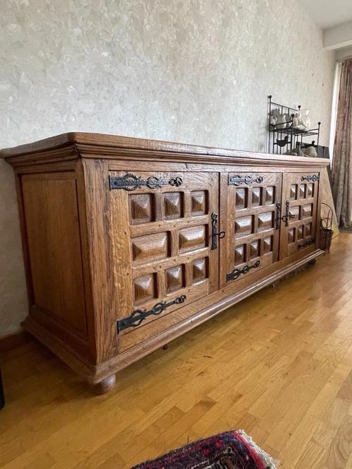 Buffet - Antieke massief eikenhouten meubels om weg te geven, Huis en Inrichting, Kasten | Buffetkasten, Gebruikt, 200 cm of meer