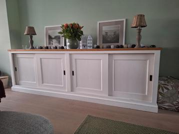 Witte dressoir, Ophalen, Gebruikt, 200 cm of meer, Landelijke
