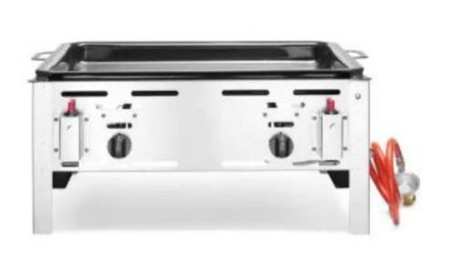 bakplaat email als nieuw 2 branders, Zakelijke goederen, Horeca | Keukenapparatuur, Fornuis, Frituur en Grillen, Gebruikt, Ophalen of Verzenden