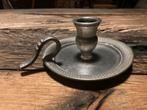 Vintage Pewter Candle Holder - kaarsenhouder kandelaar, Antiek en Kunst, Ophalen of Verzenden