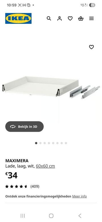 IKEA Maximera beschikbaar voor biedingen