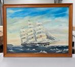 H W Hackett 1971 olieverf kunst Golden Fleece Merchant Ship, Ophalen of Verzenden