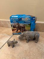 Playmobil neushoorns Family fun Zoo 70357, Ophalen, Zo goed als nieuw, Complete set