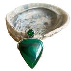 Collier en pierres précieuses en malachite et topaze verte, Bijoux, Sacs & Beauté, Colliers, Vert, Argent, Enlèvement ou Envoi