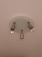 Plafondverlichting met 3 spots: 2 stuks, Ophalen, Zo goed als nieuw, Plafondspot of Wandspot