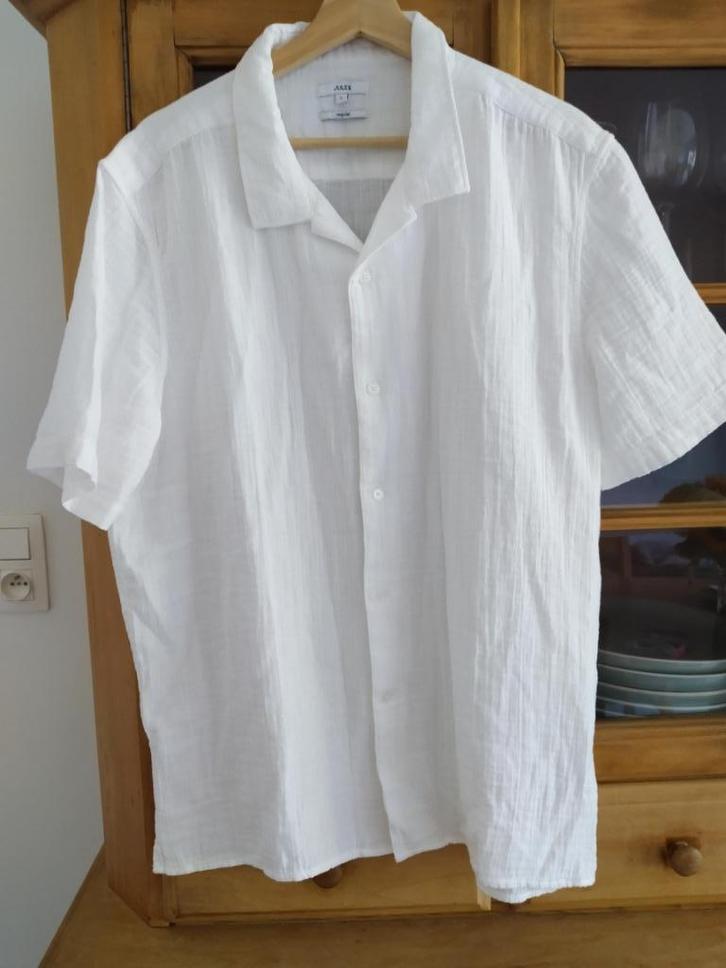 Herenhemd Jules - maat L - nieuw, Kleding | Heren, Overhemden, Nieuw, Wit, Ophalen of Verzenden