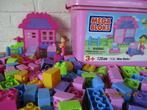 Roze box megabloks, Kinderen en Baby's, Speelgoed | Bouwstenen, Ophalen of Verzenden, Zo goed als nieuw, Megabloks