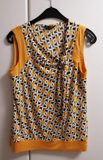 Geel, blauw, wit T-shirt zonder mouwen, M beschikbaar voor biedingen