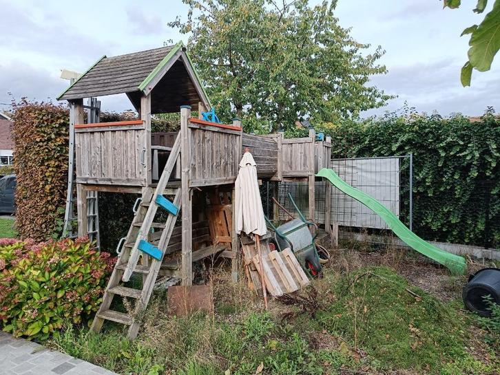 Speeltoren (2 plateau's + tunnel + glijbaan / zandbak), Kinderen en Baby's, Speelgoed | Buiten | Speeltoestellen, Glijbaan, Loopbrug