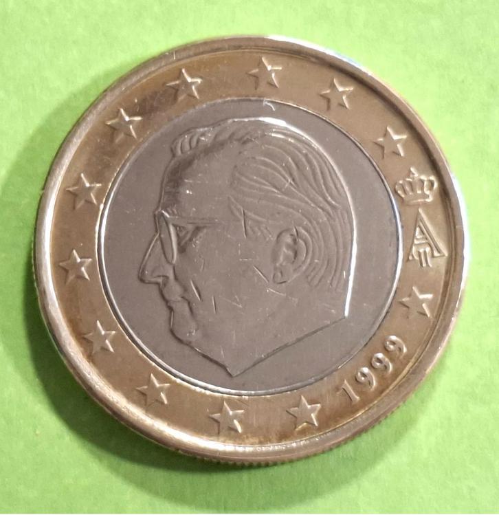 Belgische munt - 1 euro - 1999, Postzegels en Munten, Munten | Europa | Euromunten, Losse munt, 1 euro, België, Verzenden
