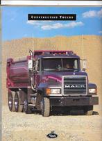 MACK CONSTRUCTION TRUCKS,  1999, Boeken, Auto's | Folders en Tijdschriften, Ophalen of Verzenden, Zo goed als nieuw, Overige merken