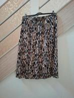 Halflange rok mt 44 ,zwart bruin gevlekt, Ophalen of Verzenden, Gedragen, Zwart