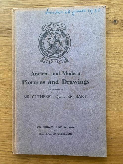 Christie's veilingcatalogus 1936, schilderjaar, Antiek en Kunst, Kunst | Schilderijen | Klassiek, Ophalen