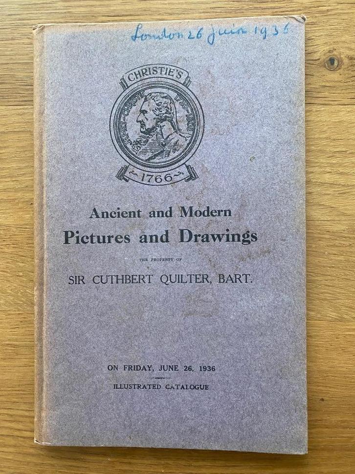 Christie's veilingcatalogus 1936, schilderjaar, Antiek en Kunst, Kunst | Schilderijen | Klassiek, Ophalen