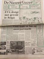 Krant Nieuwe Gazet 31/12/83 : Witte brigade, Smurf, voetbal, Verzamelen, Krant, Ophalen of Verzenden, 1980 tot heden