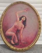 huile sur panneau nu signe hubert borguet, Antiquités & Art, Art | Peinture | Classique, Enlèvement ou Envoi