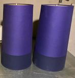 Abat-jour tissu / Lamp shade fabric - violet / purple, Huis en Inrichting, Lampen | Lampenkappen, Rond, Zo goed als nieuw, Ophalen