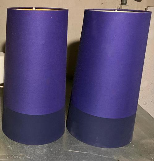 Abat-jour tissu / Lamp shade fabric - violet / purple, Huis en Inrichting, Lampen | Lampenkappen, Zo goed als nieuw, 25 tot 50 cm