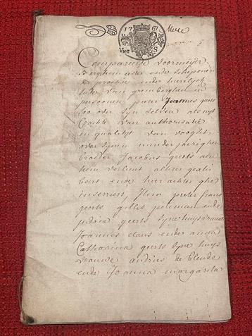 Notariele akte uit 1768 - Dendermonde Grembergen  beschikbaar voor biedingen