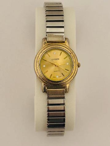 Vintage Citizen dameshorloge – 18K goud & diamanten accenten beschikbaar voor biedingen