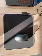 Souris + tapis de souris RGB, Computers en Software, Muismatten, Ophalen, Zo goed als nieuw