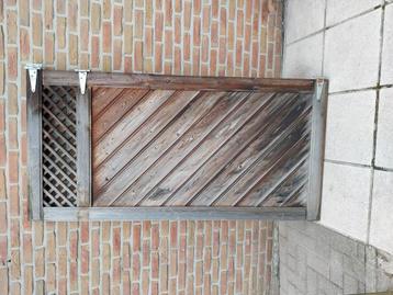 Tuinpoortje-deur, hardhouten massief. Goede staat-gebruikt beschikbaar voor biedingen