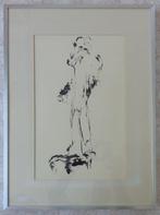 FRANS MINNAERT / FIGUUR / ORIGINEEL WERK / 58x43cm / KADER, Antiek en Kunst, Ophalen of Verzenden