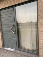 Houten voordeur met vast raam prijs o.t.k., Doe-het-zelf en Bouw, Deuren en Vliegenramen, Ophalen, Gebruikt