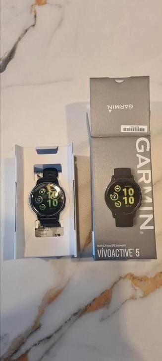 Garmin Vivoactive 5 Black — Nieuw verzegeld + Coolblue factu, Handtassen en Accessoires, Smartwatches, Nieuw, Android, Zwart, Conditie